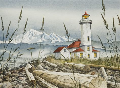 Point Wilson Lighthouse Painting By James Williamson Pixels