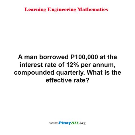 Solution What Is The Effective Rate