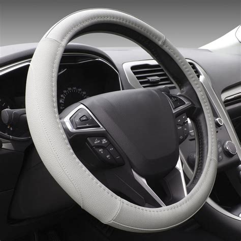 Seg Direct Gray Microfiber Leather Car Steering Wheel Cover