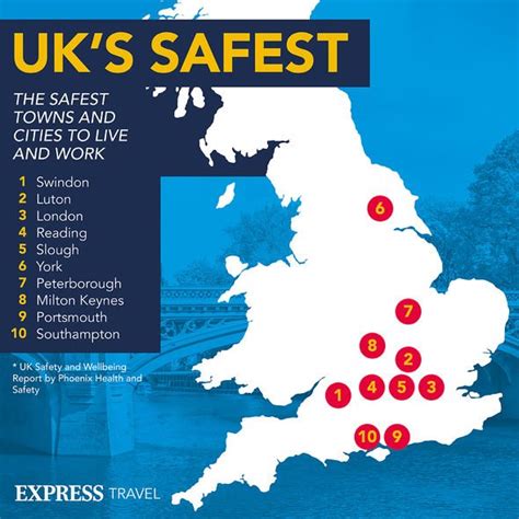 mapped uk s ‘safest cities to live and work southern regions crowned news for travelers