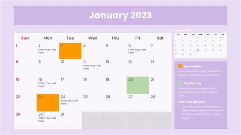 2023 Powerpoint Calendar Template