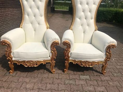 RESERVED White Throne Chair White Leather Chair French Chair Throne Chair Reproduction Chair 