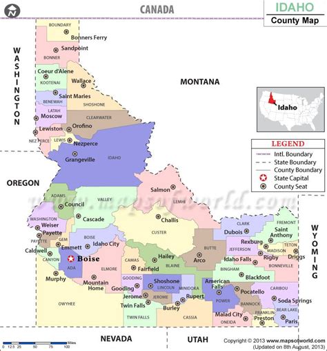 Look At The Detailed Map Of Idaho County Showing The