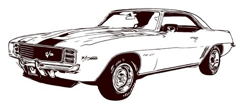 1969 Chevy Camaro Z28 Png Svg Dxf Eps Vector Files For Etsy