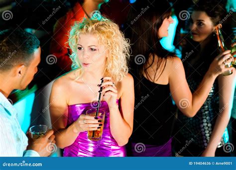 Group Of Friends In Nightclub Stock Photo Image Of Club Celebration