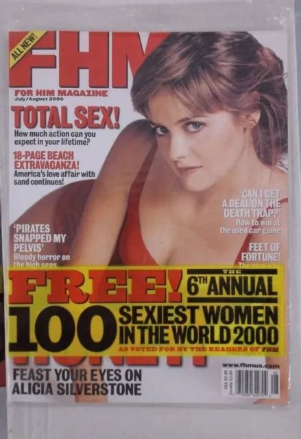 fhm magazine 3 alicia silverstone july aug 2000 new sealed 100 sexiest women 14 95 picclick