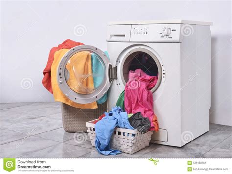 Clothes Ready To Wash With Washing Machine Stock Image Image Of
