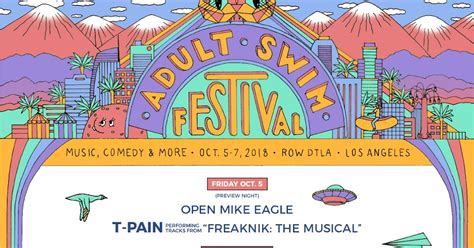 Things To Do In Los Angeles Adult Swim Festival Oct 5 7
