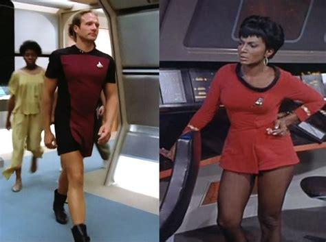 We've rounded up some of our favorite photos from across the star trek tv universe. What's with the Miniskirts on Star Trek? - Neatorama