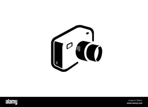 Creative Black Camera Logo Design Symbol Vector Illustration Stock