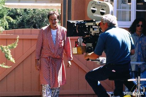 Writerdirector Quentin Tarantino Prepares To Film His Scene On The Set