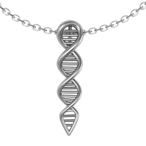 Dna Double Helix Silver Charm Pendant Necklace Jewelry Friend T