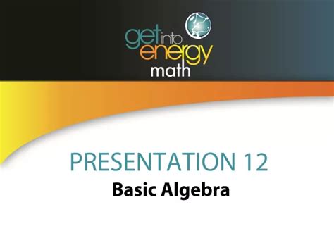 Ppt Presentation 12 Basic Algebra Powerpoint Presentation Free