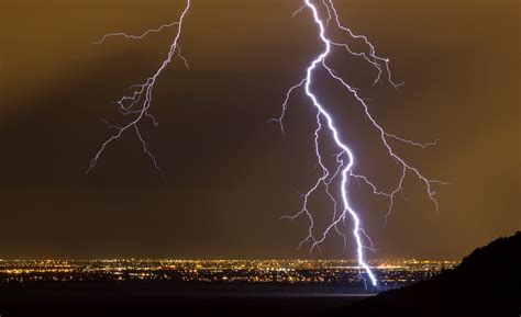 Thunder Storn Flash Lightning Sky Night Eclair Nuit Foudre