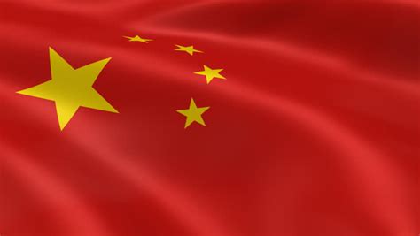 Chinese Flag 3d Animation Perfect Seamless Loop Stock