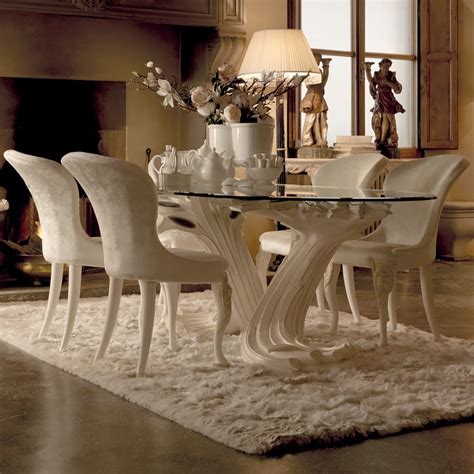 A cracked glass dining table can be fixed with a glass repair kit (available at any hardware store). Exclusive Italian Pedestal Large Glass Dining Table Set