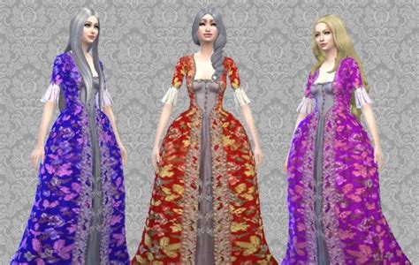 Rococo Dress Conversion By Kiara24 At Mod The Sims Via Sims 4 Updates