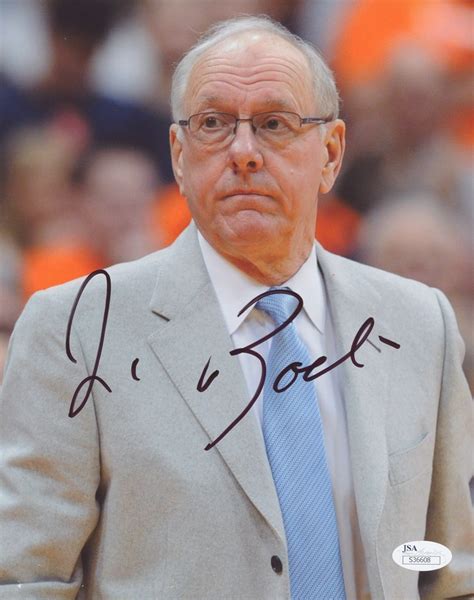 Jim boeheim kan als basketbalcoach ook buigen op een rijke carrière. Jim Boeheim Signed Team USA 8x10 Photo (JSA COA ...