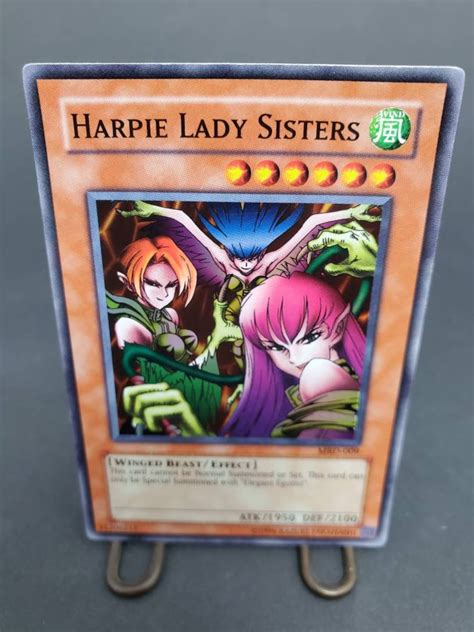 Harpie Lady Sisters Mrd 009 Yugioh Holographic Trading Card Etsy