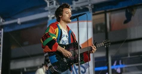 A chunky, colorful, patchwork knitted cardigan. How to make Harry Styles' viral JW Anderson cardigan at home