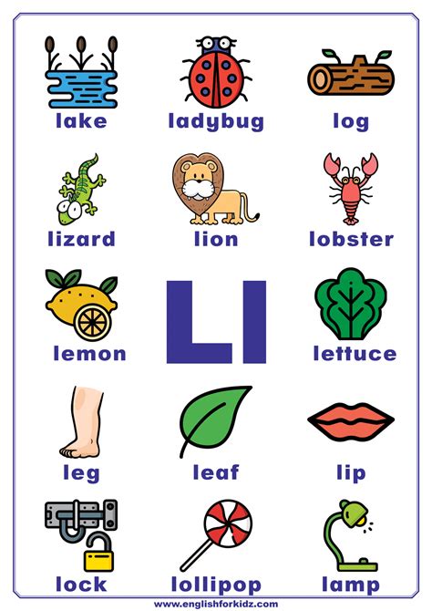 Letter L Worksheets, Flash Cards, Coloring Pages