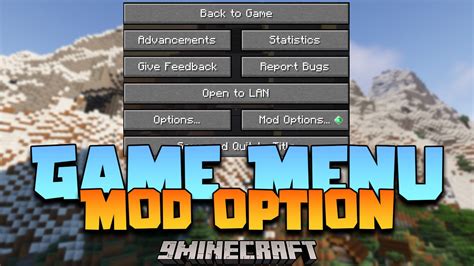 Game Menu Mod Option Mod 1192 1182 Modding Menu Mc Modnet