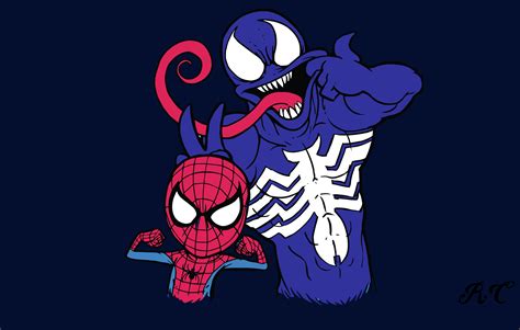 Spider Man And Venom Artwork Marvel Comics Venom Spider Man Hd Wallpaper Wallpaper Flare