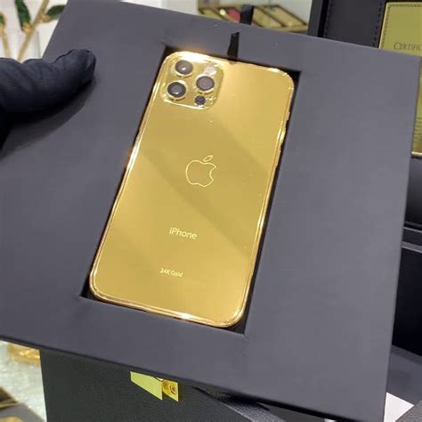 Custom Apple Iphone 12 Pro Max 512gb 18k Solid Gold The Lux Group