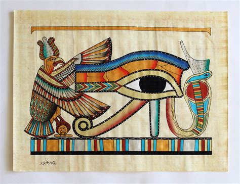 Eye Of Horus Ancient Egyptian Papyrus Painting Arkan Gallery