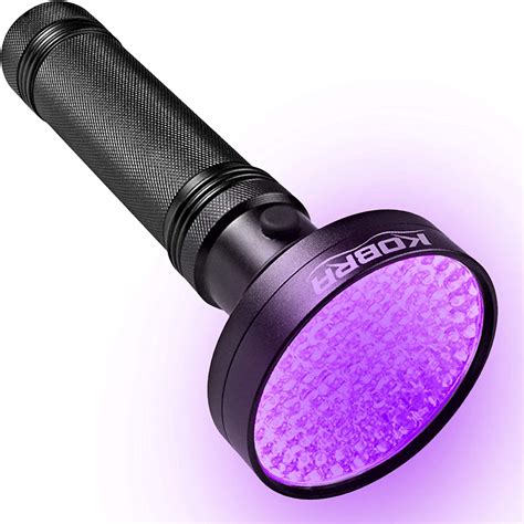 Kobra UV Black Light Flashlight 100 LED #1 Best UV Light and Blacklight