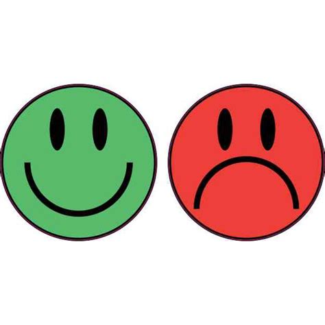 2in X 2in Happy And Sad Faces Stickers
