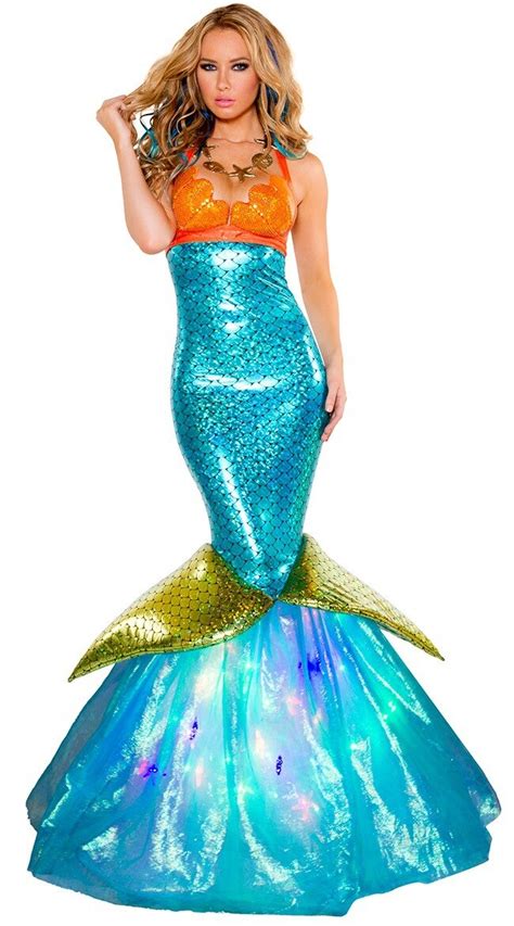 Sexy Mermaid Tail Dresses Women Halloween Mermaid Cosplay Costume