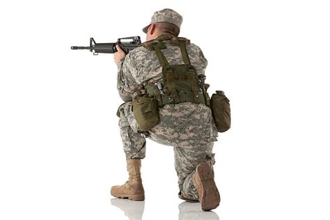 90 Army Soldier Aiming With M16 Machine Gun Stock Photos Pictures