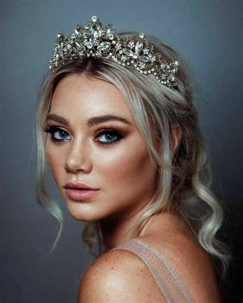 gold tiara for bridecrystal crownparty headwearprom etsy in 2021 princess hairstyles tiara