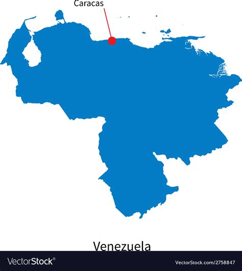 Detailed Map Of Venezuela And Capital City Caracas