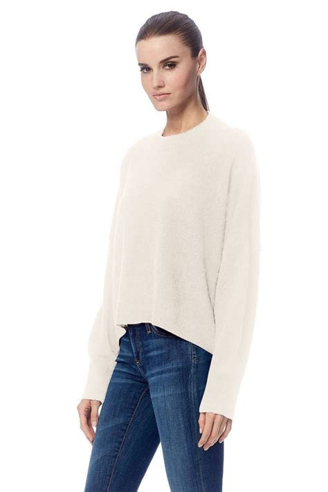 360 Cashmere Makayla Cashmere Sweater In White Blond Genius