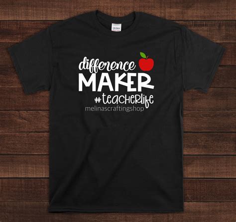 Difference Maker Teacher T Shirt Etsyde