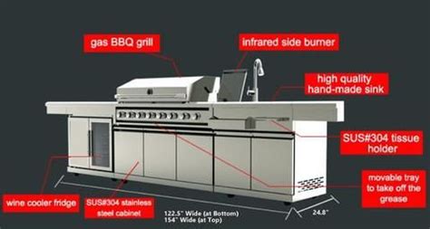 At the bbq depot, kitchen islands can be made to order and we can help design the perfect customized island that you have always dreamed of having. Island BBQ Grill Outdoor Kitchen w/ Wine Cooler + Sink 3 ...