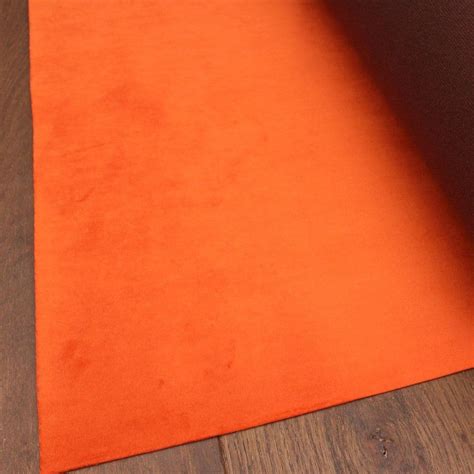 Velvet Plain Upholstery Fabric Pumpkin Orange