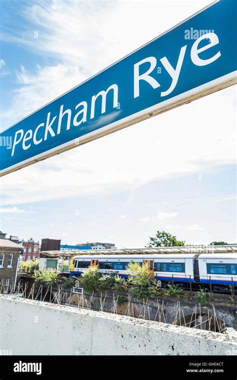 Peckham Rye Train Station Platform Overground South East London