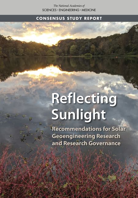 Reflecting Sunlight Recommendations For Solar Geoengineering Research
