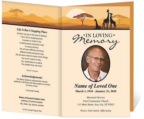 Freefuneralprogramtemplates Memorial Cards For Funeral Funeral