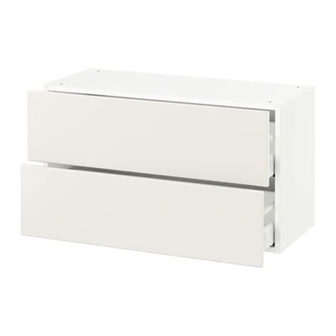 This will prevent them from falling. SEKTION Wall cabinet with 2 drawers - Veddinge white ...