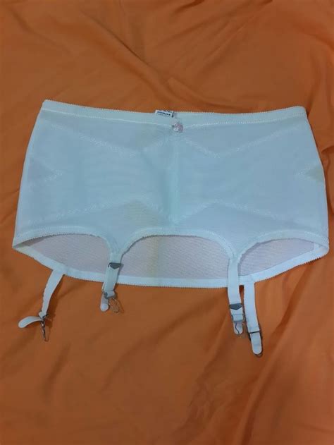 Vintage Sears Open Bottom Girdle With Garters Size Xl White Style