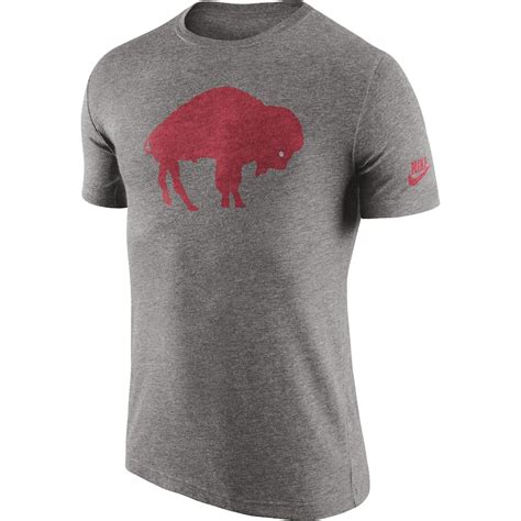 Buffalo Bills Nike Historic Logo Tri Blend T Shirt Heathered Gray