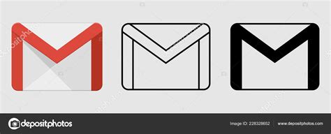 Conjunto De Iconos De Redes Sociales Para Gmail En Estilo Diferente