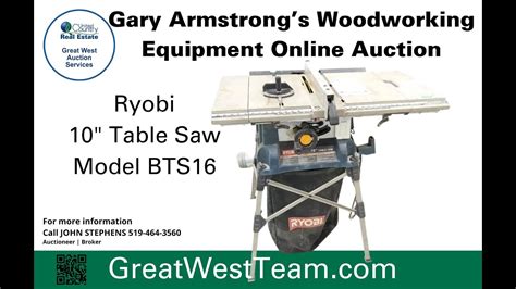 Ryobi 10in Table Saw Model Bts16 Youtube