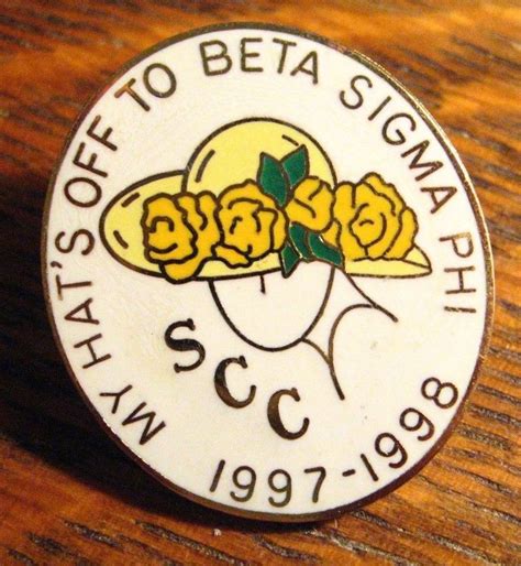 Beta Sigma Phi Lapel Pin Vintage 1997 1998 Social Sorority Scc Hat
