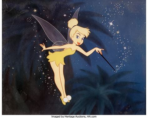 Tinkerbell Dye Transfer Print Walt Disney 1950s Animation Lot