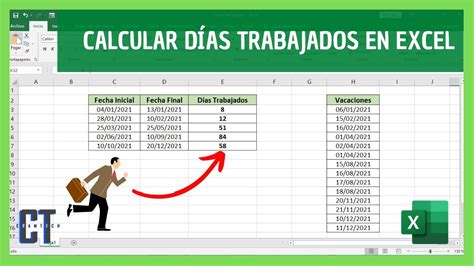 Como Calcular Los Dias Trabajados En Excel Youtube